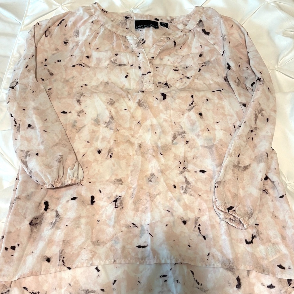 Cynthia Rowley Marbled Pullover Blouse, Women’s Size Small